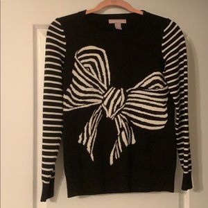 Black and white bow sweater